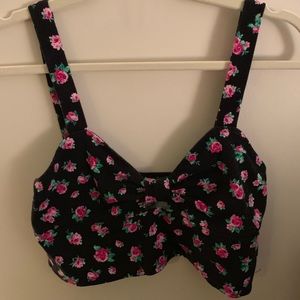 Cropped floral top